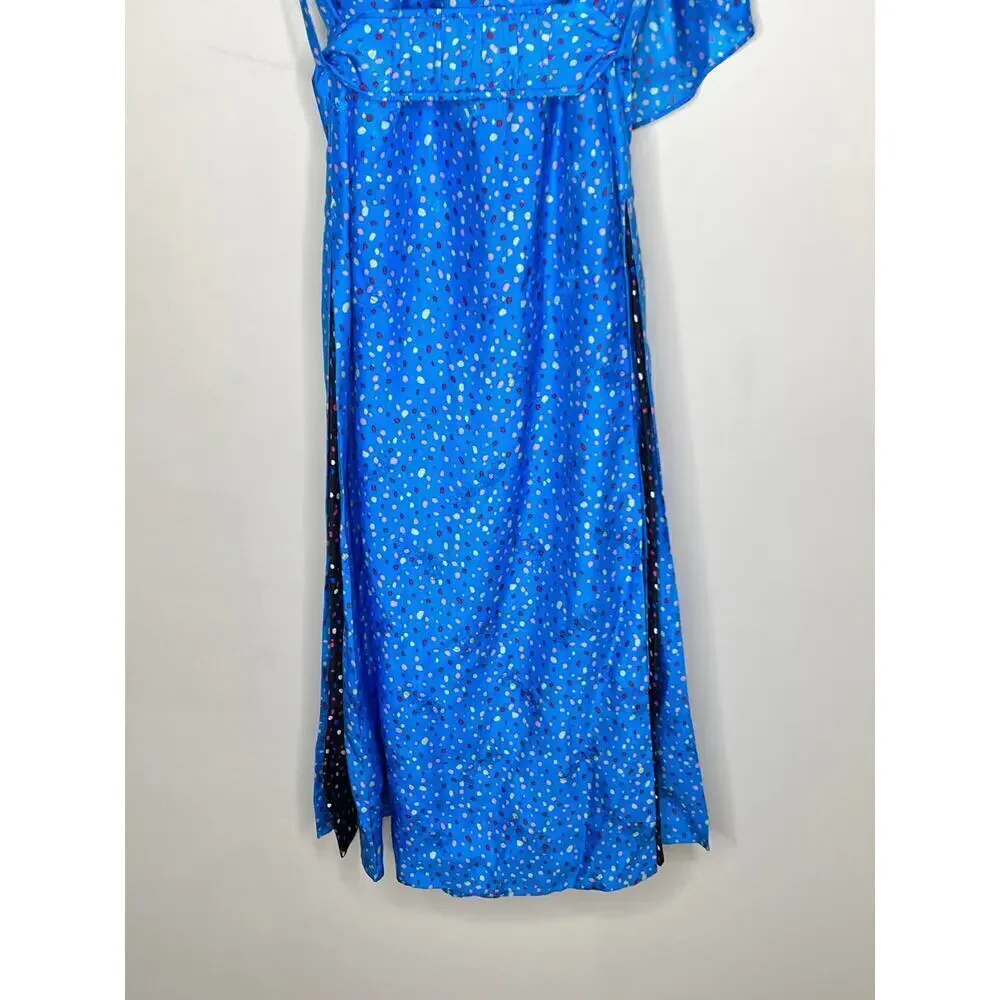 NWT Coach Dot Sleeveless Silk Belted A-line Dress Women's Size 6